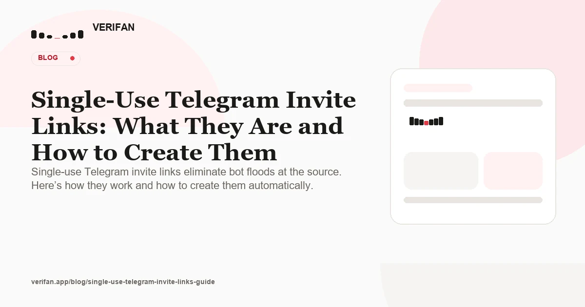 Single-Use Telegram Invite Links: What They Are and How to Create Them